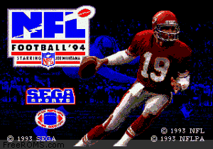 Joe Montana NFL '94 Screen Shot 1