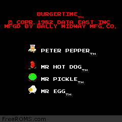 Burger Time (Midway) Screen Shot 1