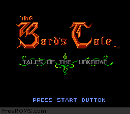 Bard's Tale Screen Shot 1